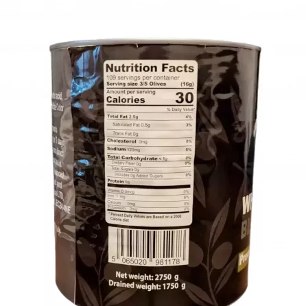 Nile Garden Whole Black Olives 3kg | halalo.co.uk