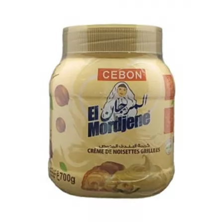 Cebon El Mordjene Roasted Hazelnut Cream Spread 700g - rich, creamy hazelnut spread for a delicious treat. Available at halalo.co.uk and Halalo.