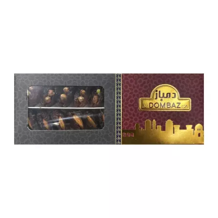 Dombaz Dates Filled With Nuts 220g. Sweet dates filled with delicious nuts. Available at halalo.co.uk and Halalo.