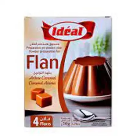 Ideal Flan Caramel 50g - rich, instant caramel flan mix for indulgent desserts. Quick to prepare, perfect for any occasion. Available at halalo.co.uk and Halalo.