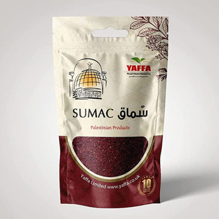 250g pack of Yaffa Palestinian Sumac – tangy red spice in clear pouch