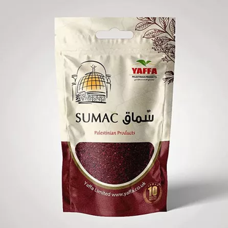 250g pack of Yaffa Palestinian Sumac – tangy red spice in clear pouch