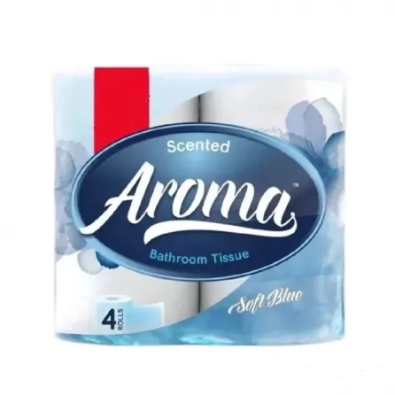 Aroma bathroom tissue 4 rolls - premium fragranced halal toilet paper in plastic wrapping