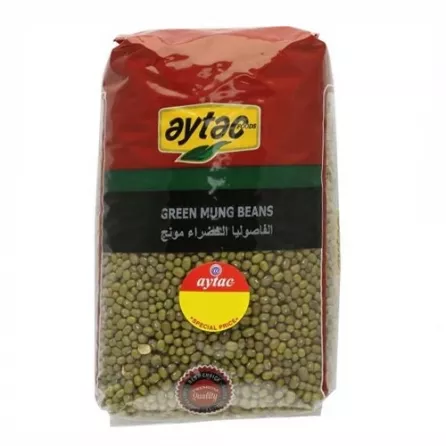 Aytac Green Mung Beans 1kg pack – Halal-certified whole green mung beans for sprouting and cooking