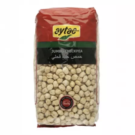 Aytac Jumbo Chickpeas 1kg pack – Halal-certified extra-large chickpeas for hummus and stews