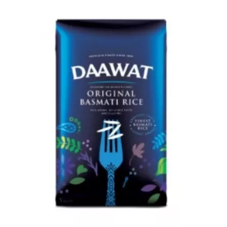 Daawat Original Basmati Rice 2kg pack – Premium halal-certified basmati rice with long grains