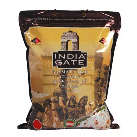 India Gate Classic Basmati Rice 1kg pack – Halal-certified long grain basmati rice
