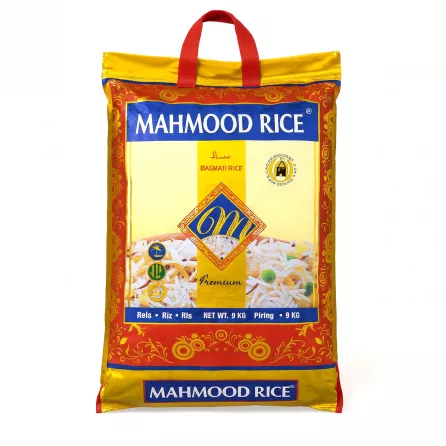 Mahmood Rice Basmati Sella Rice 4.5kg. Long grain basmati sella rice for delicious meals. Available at halalo.co.uk and Halalo.