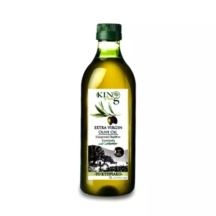 The King of Olives Extra Virgin Olive Oil bottle – premium cold-pressed olive oil available at Halalo UK