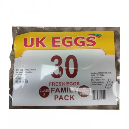 UK Eggs White Family Pack 30pcs fresh eggs available on Halalo.
