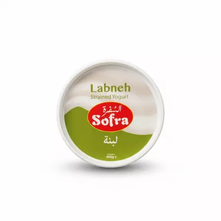 Sofra Labneh strained yogurt 400g container top view