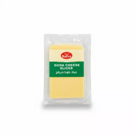 Package of Sofra Gouda cheese slices front