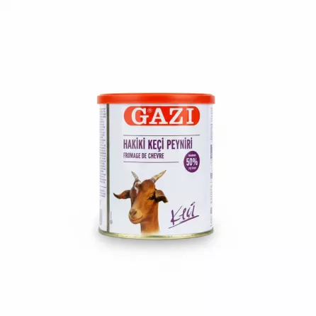 Gazi Goat's Milk Cheese tin front with goat image