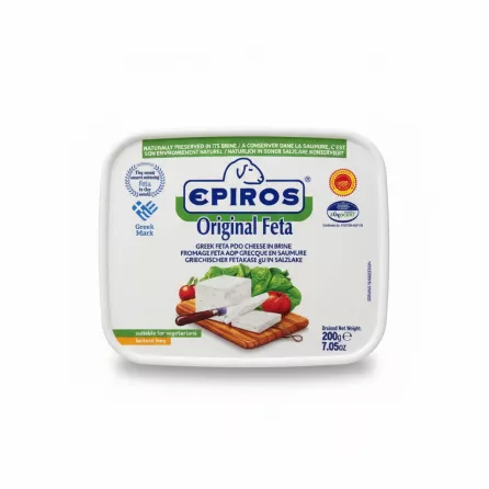 Epiros Original Feta Cheese 200g pack front view