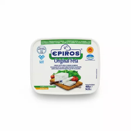 Epiros Original Feta Cheese pack 400g showing front label