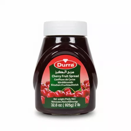 Durra Cherry Fruit Spread jar front label showing cherry images