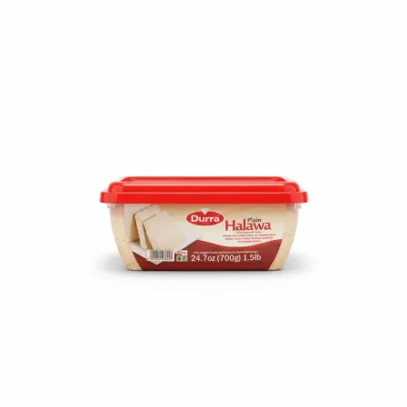 Durra Plain Halawa sesame sweet container side view with weight label