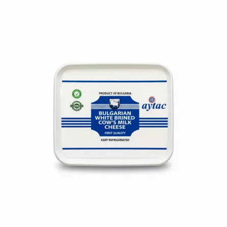 Aytac  Bulgarian White Brined Cow's Milk Cheese container front label