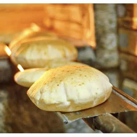 Freshly baked Egyptian baladi bread عيش بلدي مصري, baked daily and delivered fresh across the UK