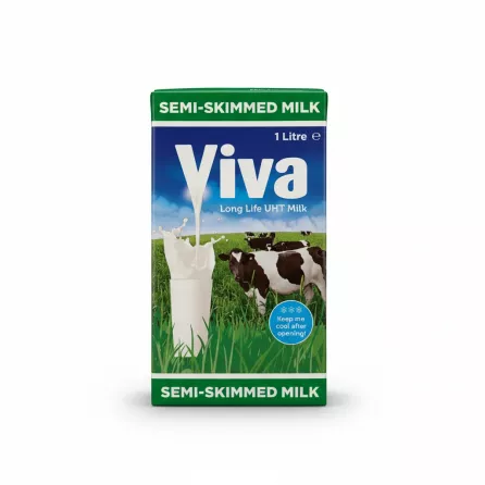 Viva Semi-Skimmed Milk 1 Litre Front View
