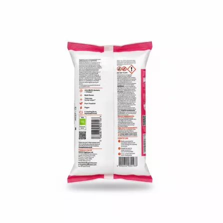 Back of INEOS Multi-Room Antibac Wipes packaging with product details and instructions