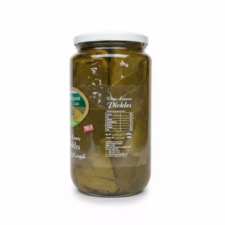 Back of jar displaying nutritional information and net weight