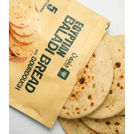 Egyptian baladi flatbread sourdough traditional Middle Eastern bread close up