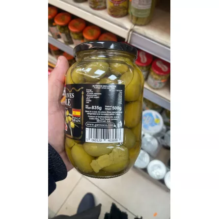 Jar's nutrition facts label and barcode