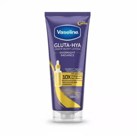 Tube of Vaseline Gluta-Hya Serum Burst Lotion front view