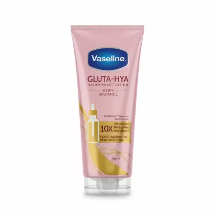 Front of Vaseline Gluta-Hya Serum Burst Lotion Dewy Radiance tube