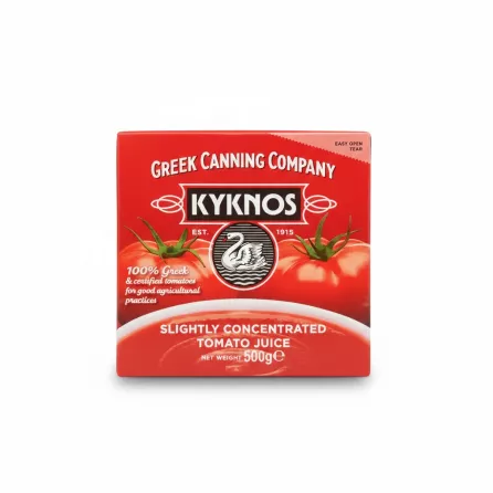 Kyknos Slightly Concentrated Tomato Juice 500g front packaging box