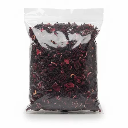 packaged dried hibiscus flowers from Amara brand
