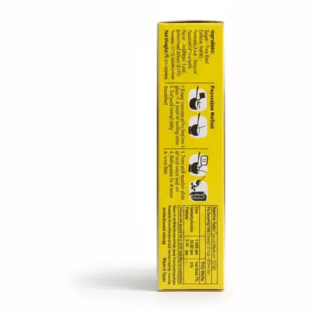 Side of Dreem Pineapple Jelly box with preparation instructions and nutritional facts