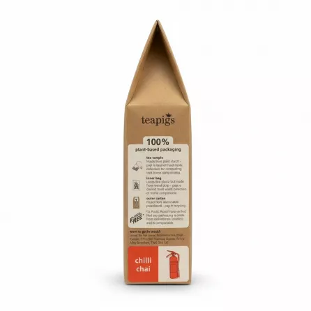 teapigs Chilli Chai Tea cardboard packaging front view