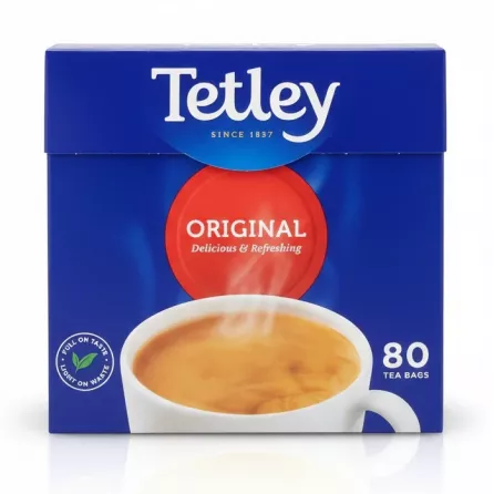 Box of Tetley Original Black Tea with 80 tea bags