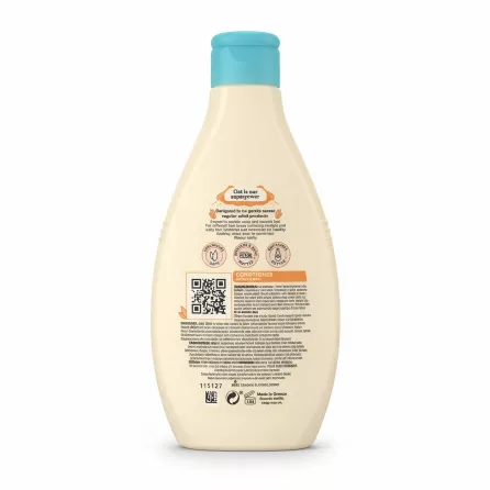 Aveeno Kids Conditioner bottle back with ingredients and product details
