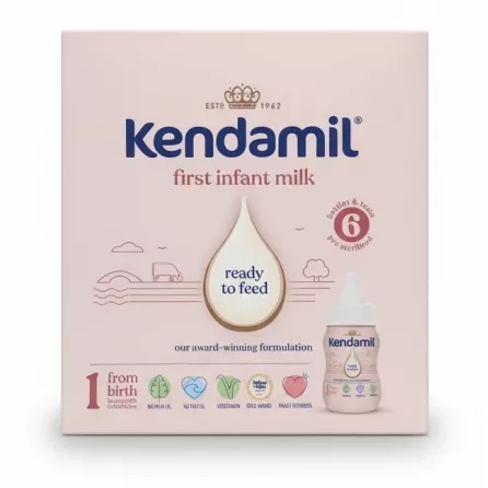 Kendamil first infant milk ready to feed packaging front