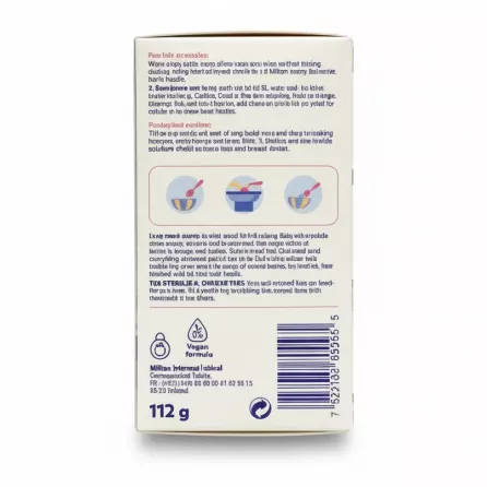 Back of the Milton Sterilising Tablets box with instructions