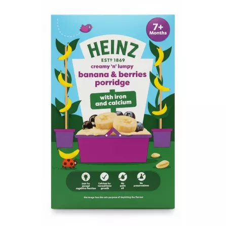 Heinz Banana & Berries Porridge box front view