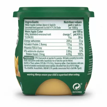 Heinz Immunity Support banana apricot cereals nutritional information and ingredients