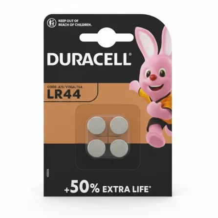 Duracell LR44 battery pack with 4 button cells