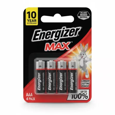 Energizer Max AAA battery pack front view