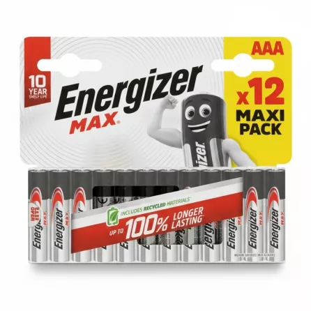 Energizer Max AAA battery pack front view with product branding