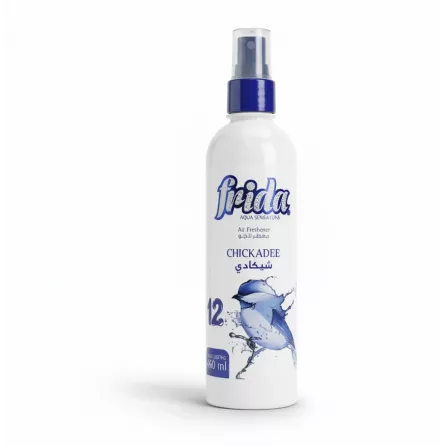 Frida Chickadee Aqua Sensations air freshener spray bottle front view