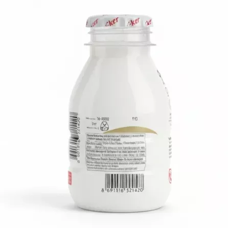 Back view of Eker Ayran bottle showing barcode and origin details