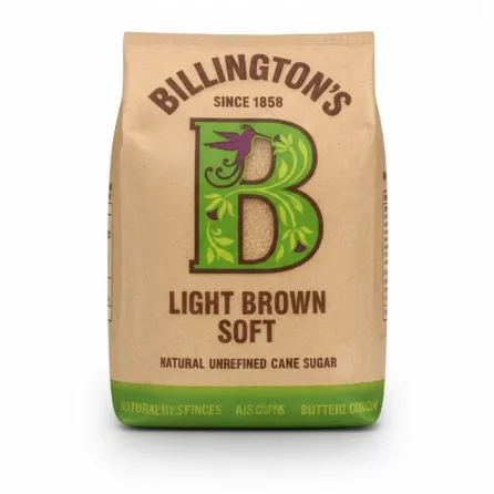 Package of Billington's Light Brown Soft Sugar front view