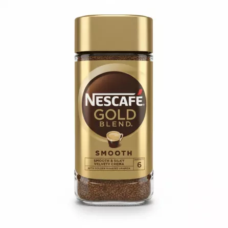 Nescafe Gold Blend Smooth instant coffee jar front view