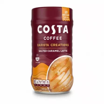 Costa Coffee Barista Creations Salted Caramel Latte jar front view