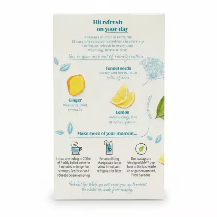 Twinings Detox Tea box back with ingredient details