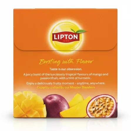 Lipton Mango Passion tea box back with product description